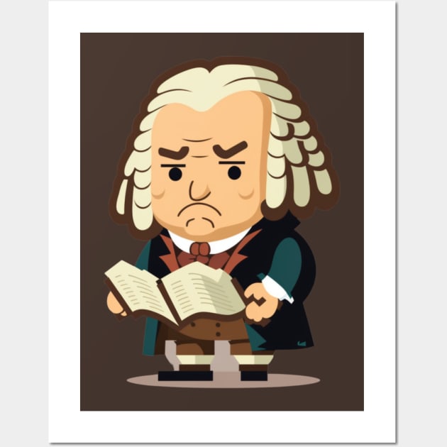 Bach cartoon Wall Art by ClassicalMusicians